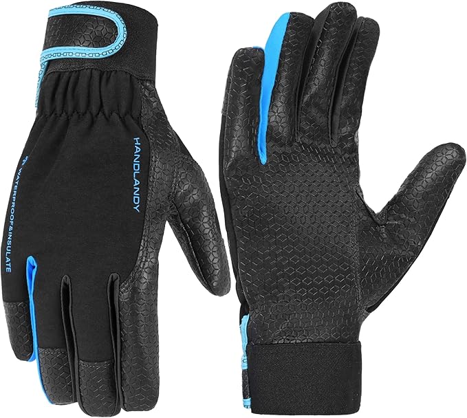 HANDLANDY Insulated Work Gloves, Thermal Winter Gloves Waterproof for Men Women