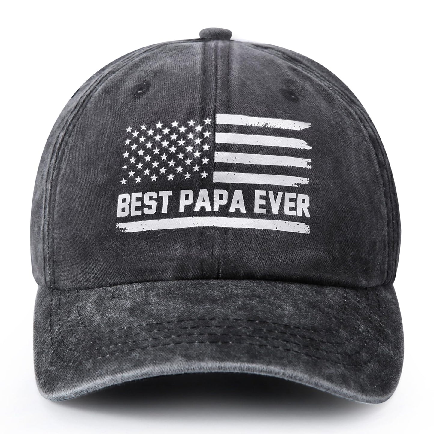 Papa Gifts, Papa Hat, Grandpa Birthday Gifts for Papas, Fathers Grandparents Gift for Grandpa Dad from Daughter Son Grandkids Granddaughter, Adjustable Baseball Caps Grey