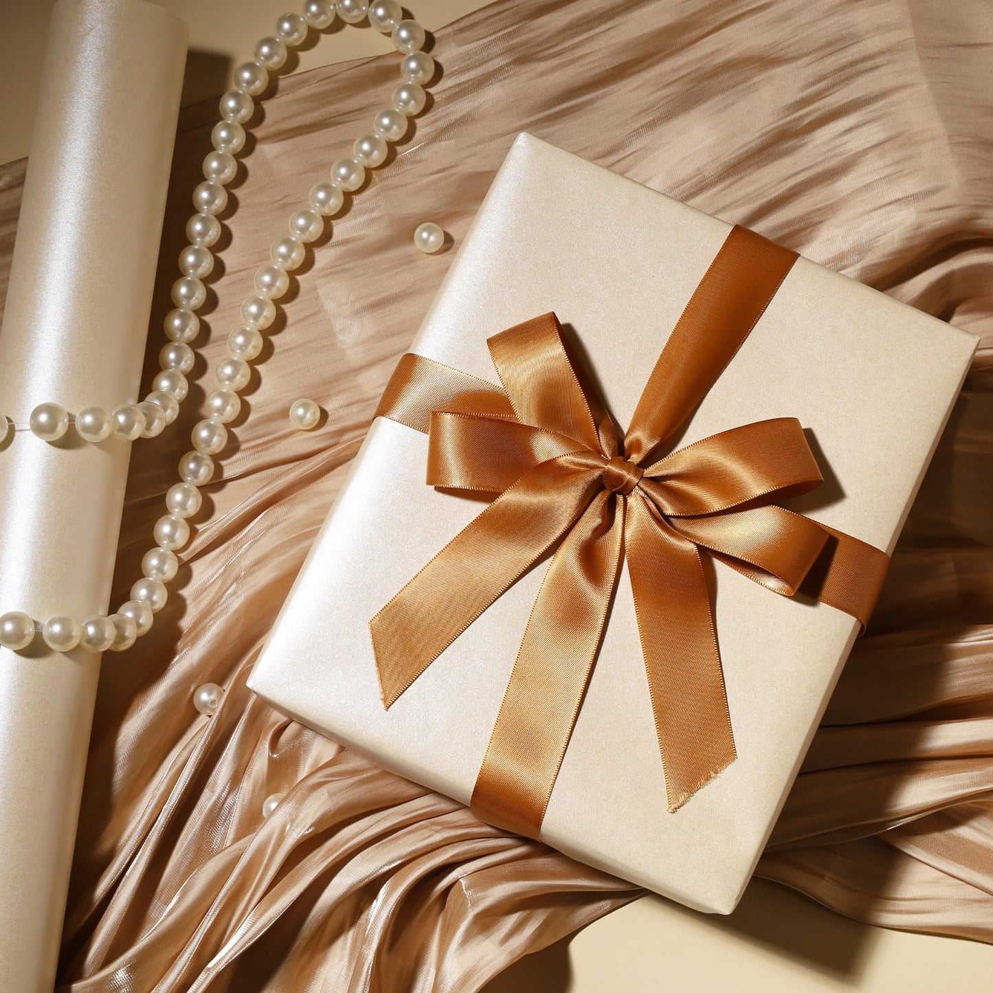 LaRibbons Off White Wrapping Paper, 30 Inch x 33 Feet, Solid Color Pearly-Lustre Gift Wrapping Paper Rolls for Wedding, Christmas, Valentine's Day, Birthday, Baby Shower