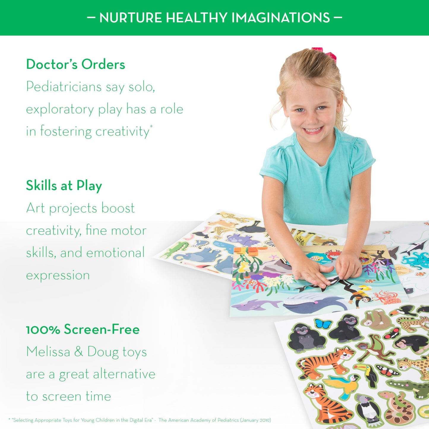 Melissa & Doug Reusable Sticker Pad: Habitats - 150+ Reusable Stickers - FSC Certified