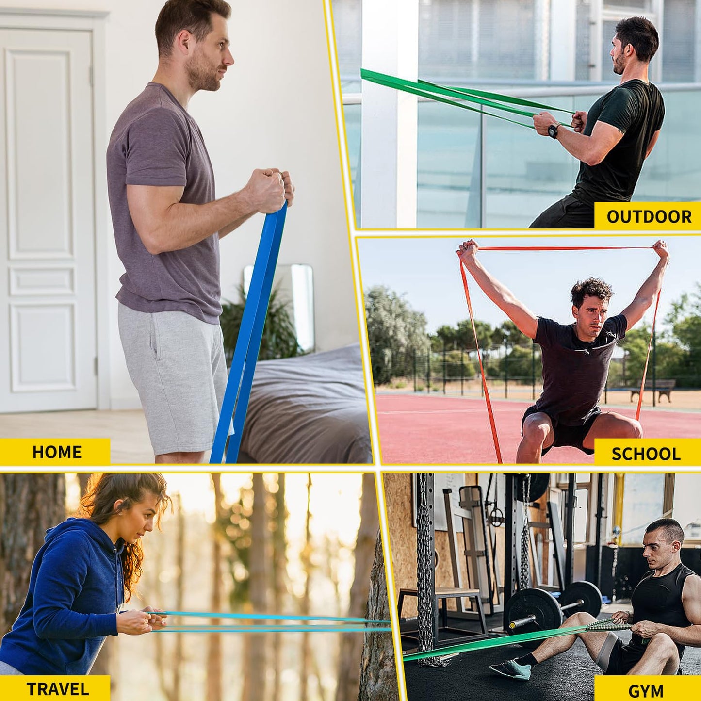 Pull Up Bands, Resistance Bands, Pull Up Assistance Band Exercise Bands for Men & Women Working Out, Body Stretching, Physical Therapy, Muscle Training - Red