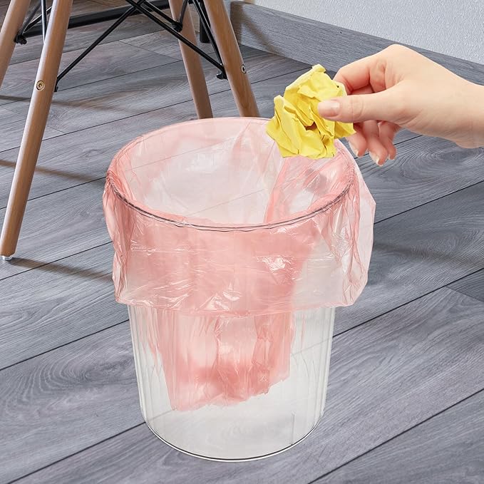 SUPVOX 100Pcs Gold Disposable Garbage Bags Thickened Corn Starch Waste Bags for Kitchen Bathroom Office Home Use Rubbish