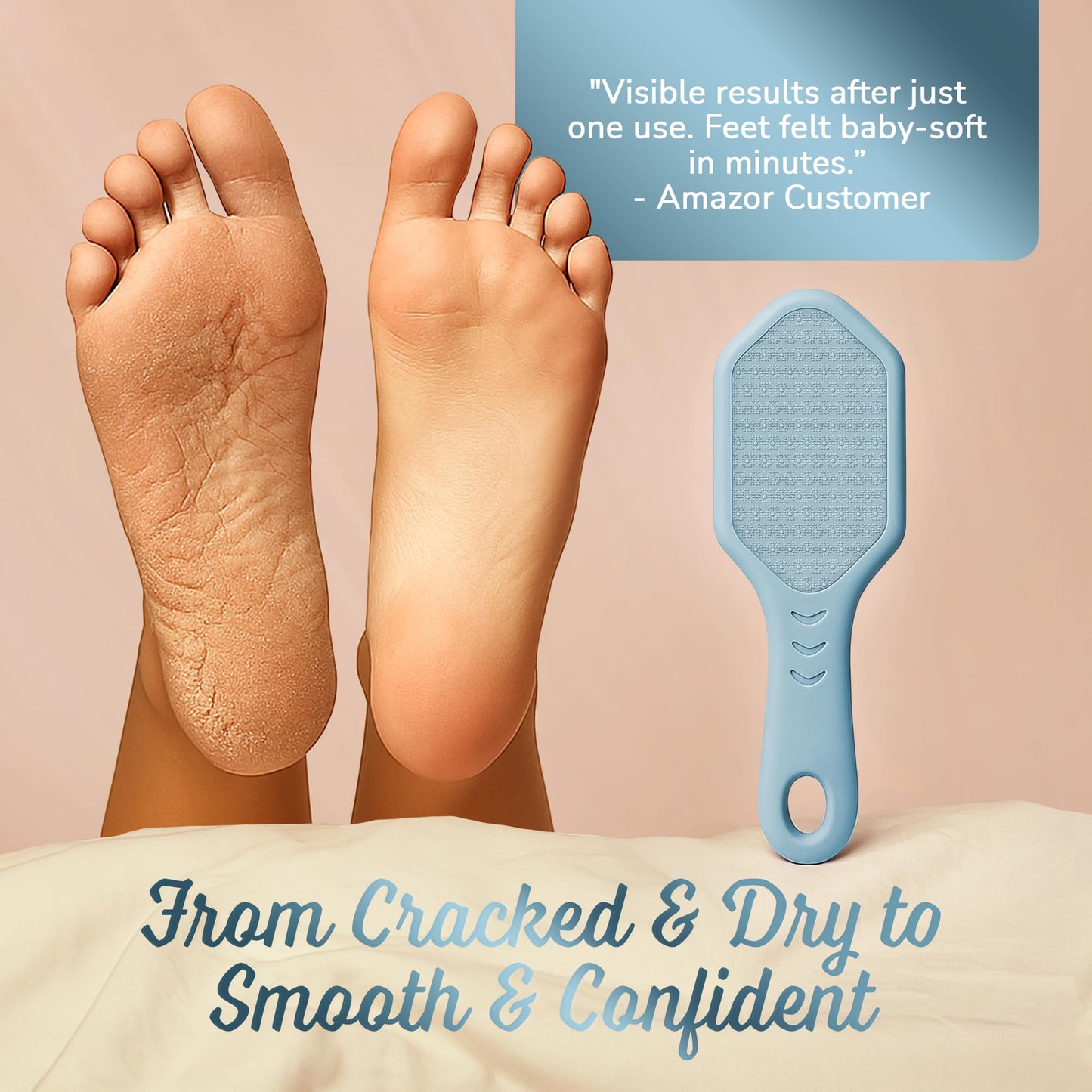 SILKLE Silicone Foot Callus Remover - Nano Glass Foot File for Dead Skin and Cracked Heels - Callus Remover for Feet & Hard Skin