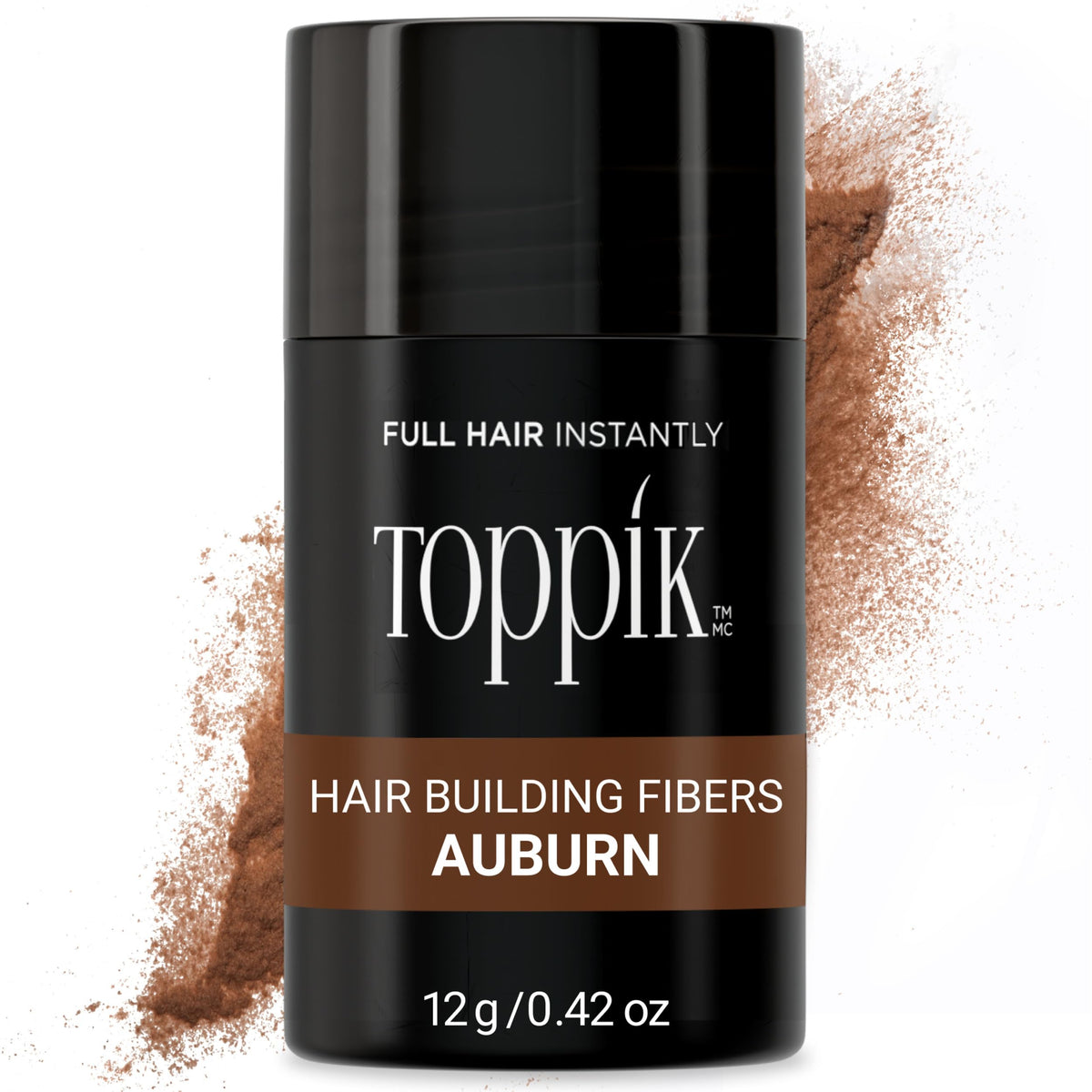 Toppik Hair Building Fibers, Auburn, 12g Fill In Fine or Thinning Hair, Instantly Thicker, Fuller Looking, 9 Shades for Men & Wo
