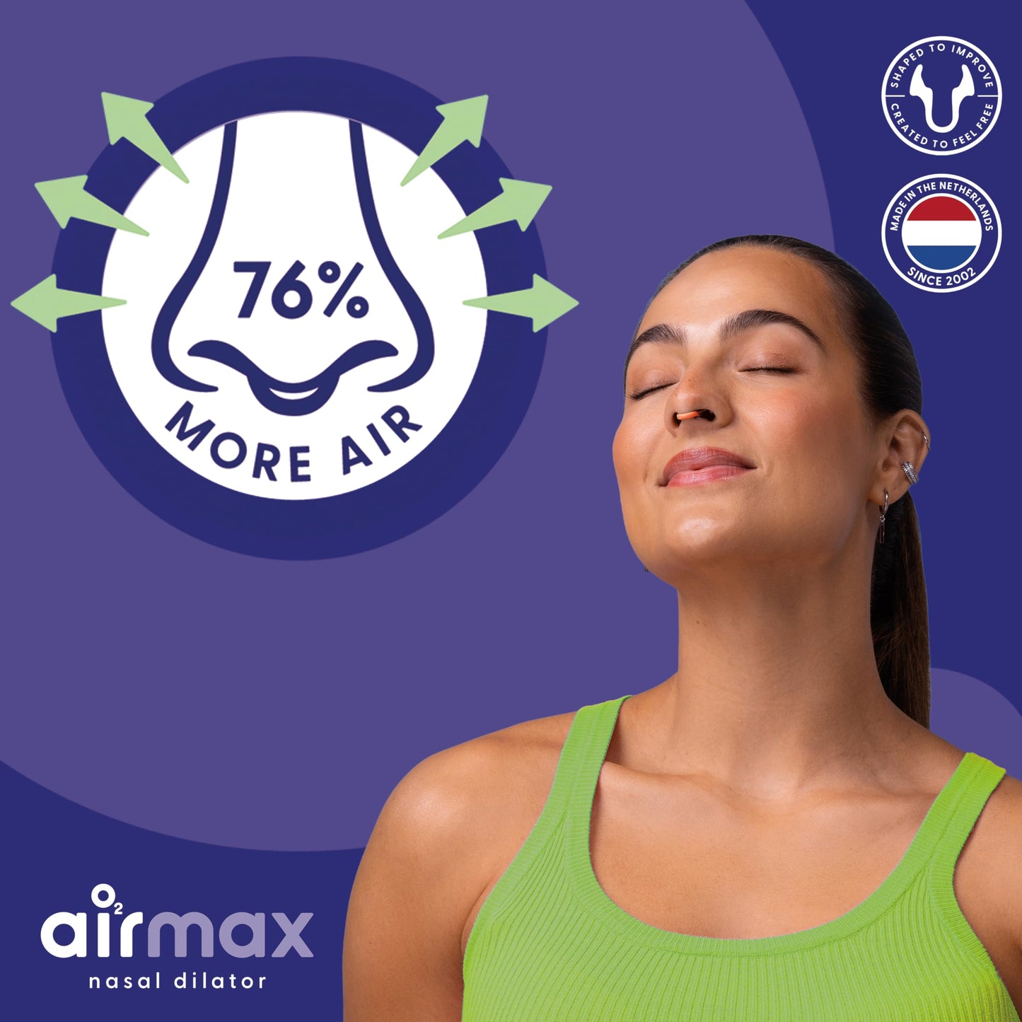 AIRMAX Nasal Dilator for Breathing - 76% More Airflow - Anti snoring Devices - Nostril Opener - Congestion Relief and snoring Solution - 1x Medium Orange