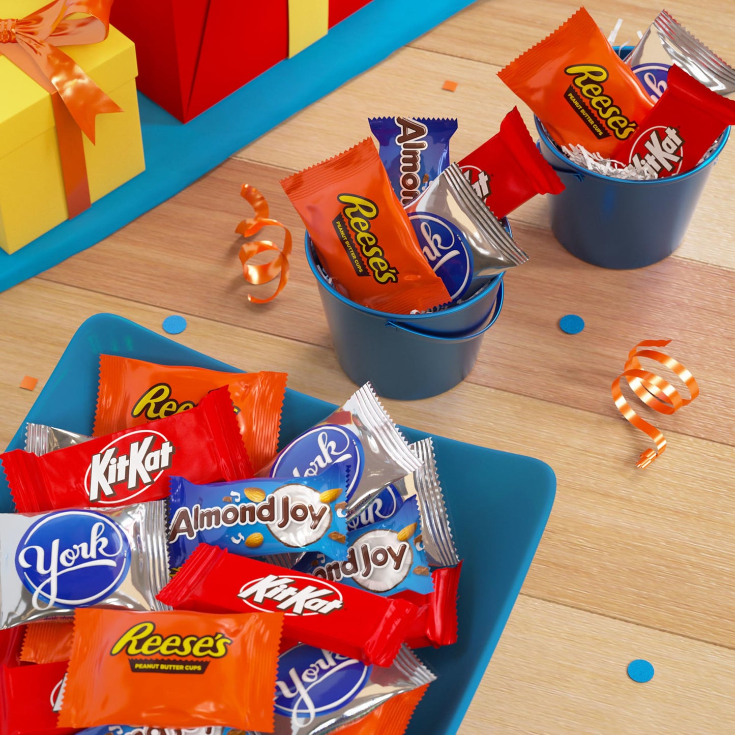 HERSHEY'S Assorted Chocolate Flavored Candy Party Pack, Halloween Candy, 30.22 oz