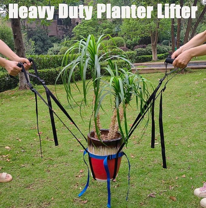 Potted Plant Mover,Essential Plant Lifting Straps for Garden Flower Pots,Planters,Trees, Rocks- Lifts Up to 250 Pounds,Easily Move Heavy Items Around Your Yard