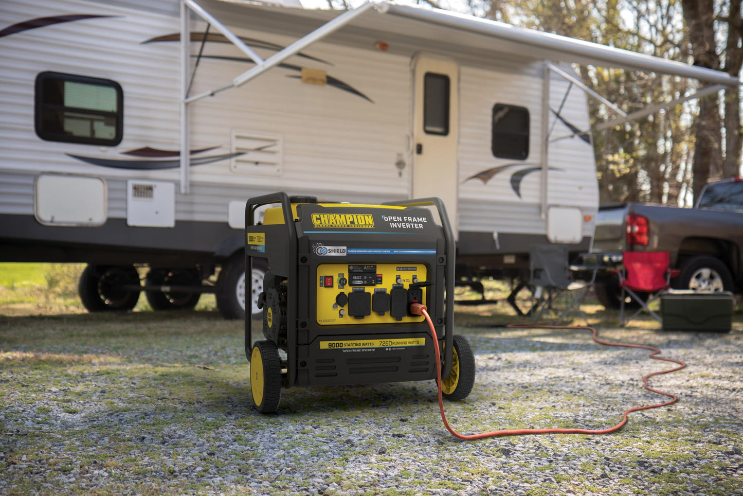 Champion Power Equipment 9000-Watt Electric Start Home Backup Portable Open Frame Inverter Generator with Quiet Technology and CO Shield