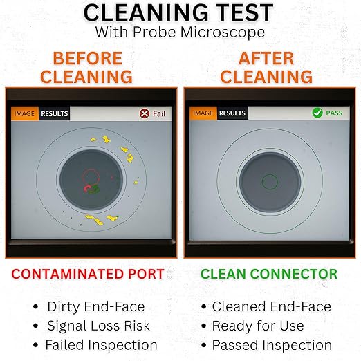 Fiber Optic Cleaning Swabs - 100 Pack - SC 2.5mm - for Cleaning Optical Components. Lint Free Anti-Static Swabs, Cleaning Stick for Ports and Adapters, SC Connector Cleaner Tool for Field Use