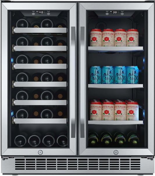 EdgeStar CWB2886FD 30-Inch Built-In Wine and Beverage Cooler with French Doors