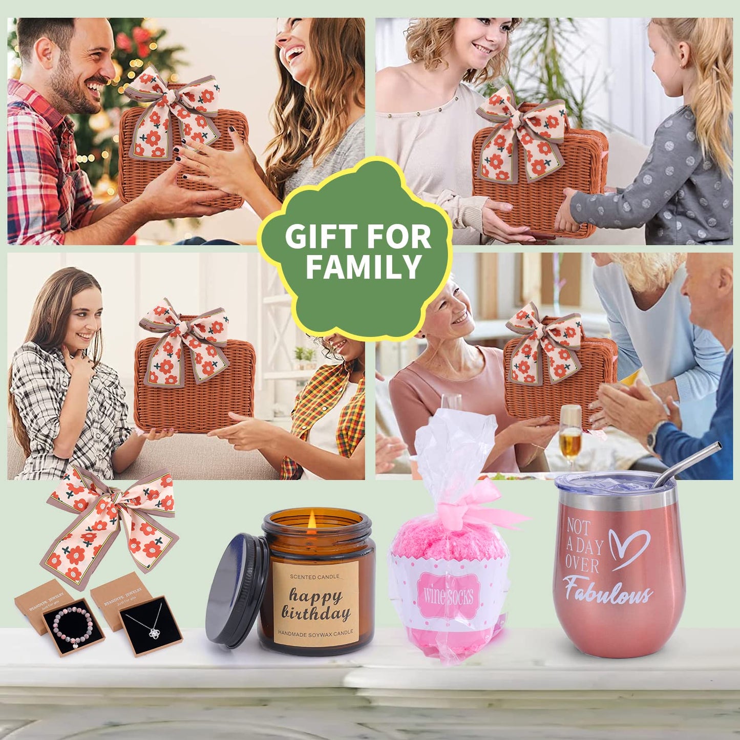 Birthday Gifts for Women: Happy Birthday Basket Gifts Sets for Women - Friendship, Mom, Sister, Wife, Girlfriend, BFF, Daughter