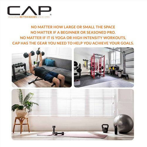 CAP Barbell PRO Olympic Bumper Plate, Black, 55 lb Single