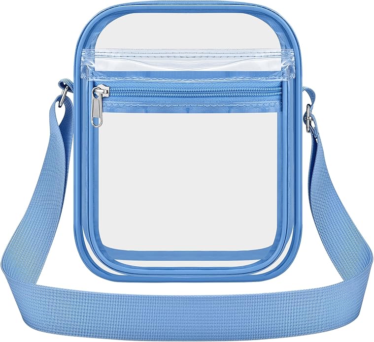 COK Clear Purse for Stadium Events Clear Crossbody Bag for Women and Men with Front Pocket for Concerts Festivals