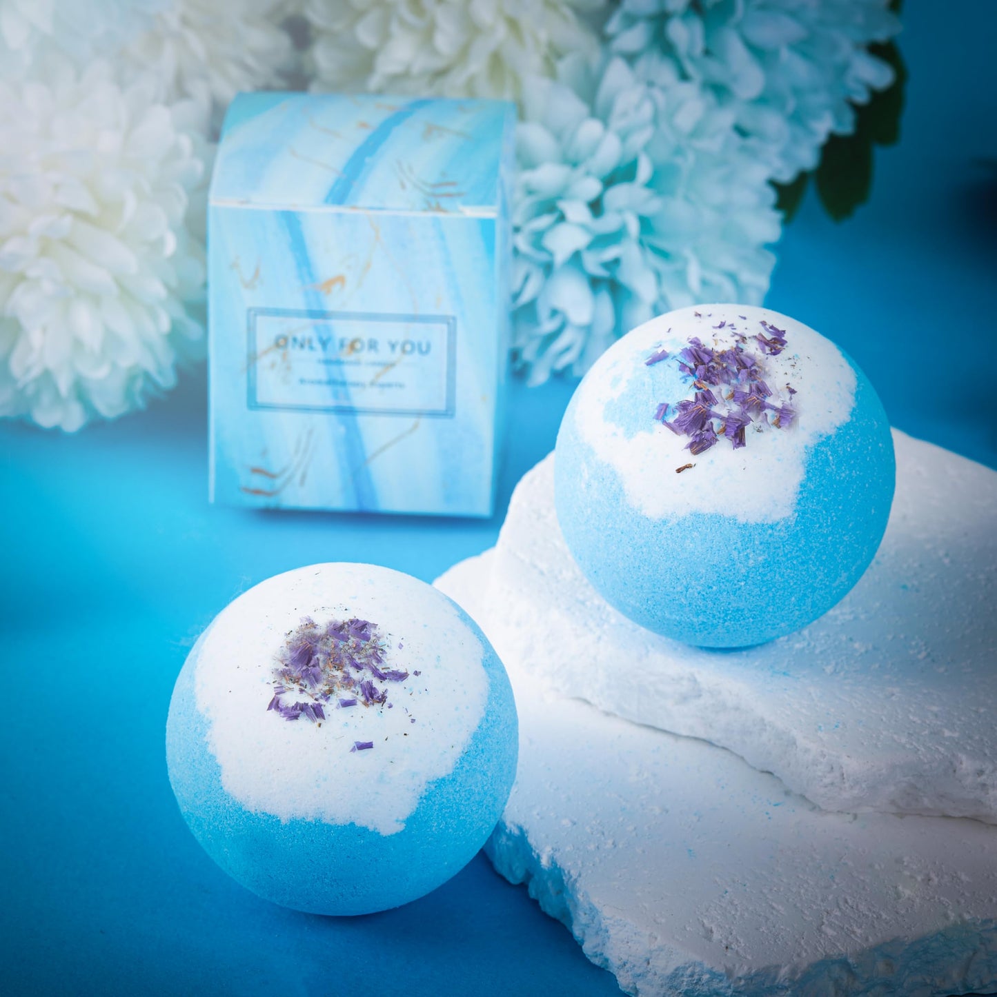 YAMEDA Gifts For Women, Mothers Day Gifts,Get Well Soon Gifts, Relaxing Spa Care Package with Luxury Flannel Blanket for Women, Mom, Wife, Girlfriend, Sister,Happy Birthday Gift Box(Blue)