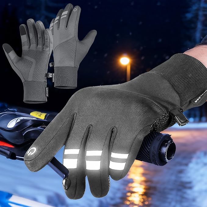 Touchscreen Thermal Gloves Insulated Outdoor Gloves for Men Women Sports Running Cycling Hiking Driving Skiing