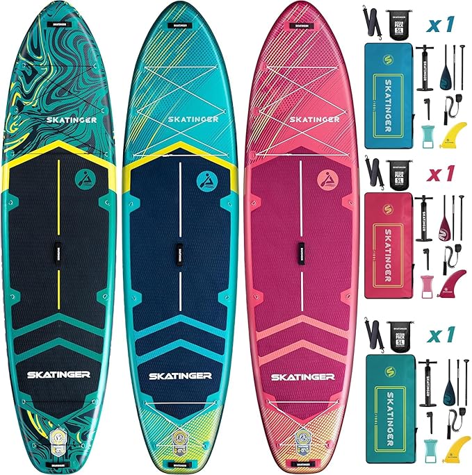 Skatinger Meteor Bundle｜11'6"x35" Super Wide Inflatable Stand Up Paddle Boards, All Accessories3, 100L Backpack, Shoulder ...