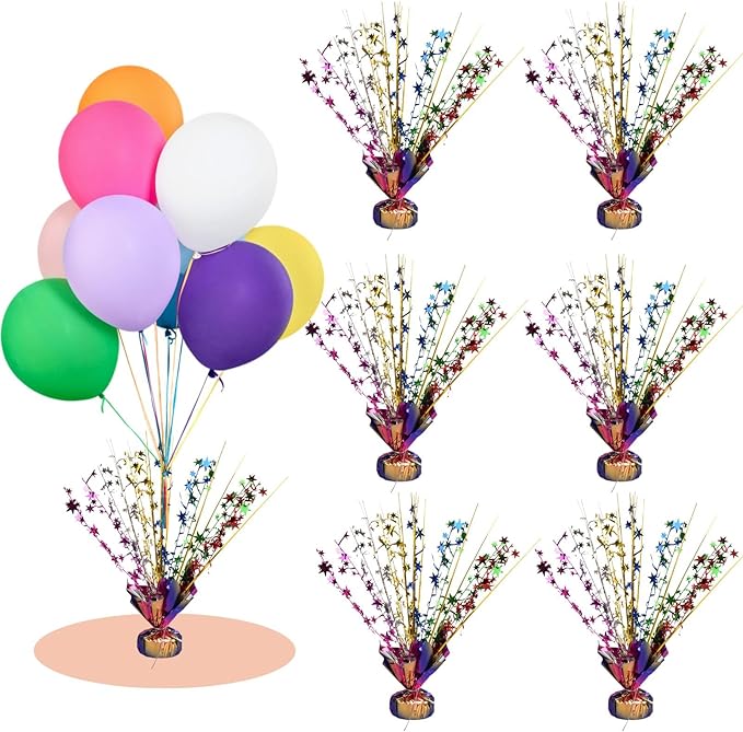 Miliocry 6 Pack Metallic Foil Spray Centerpiece Star Table Decoration Burst Table Centerpieces for Birthday Wedding Annive...