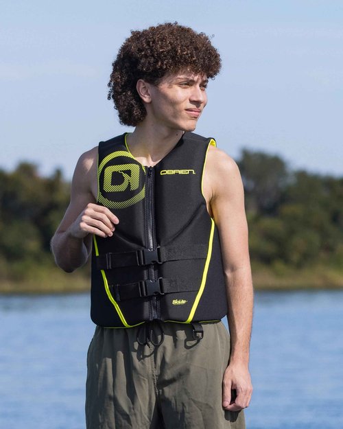 O'Brien Men's Traditional Neoprene USCGA Life Jacket, Yellow, Large