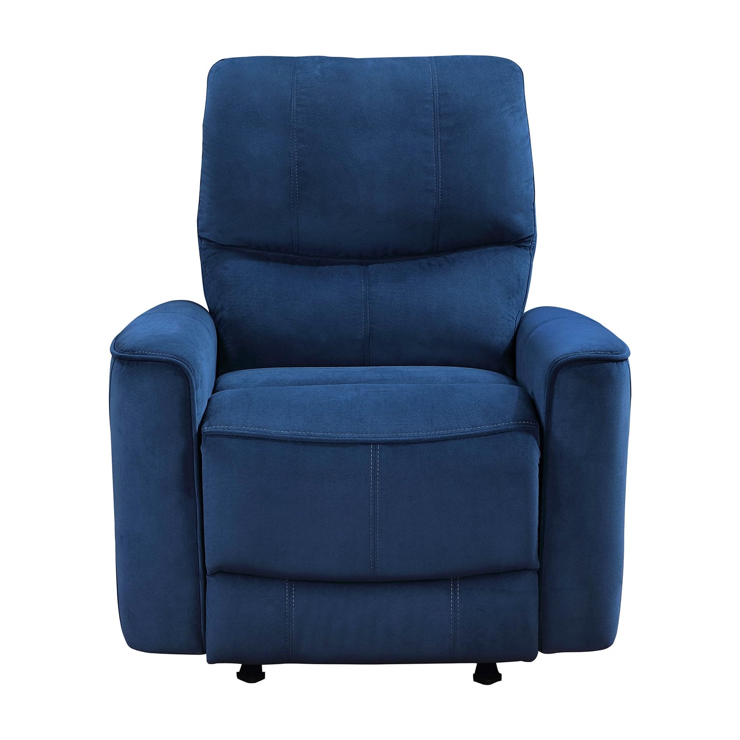 Lexicon Power Recliner Chair Living Room Velvet Reclining Sofa Chair, Home Theater Seating, Power Rocker Recliner Sofa Chair for Living Room/Office/Apartment, Navy