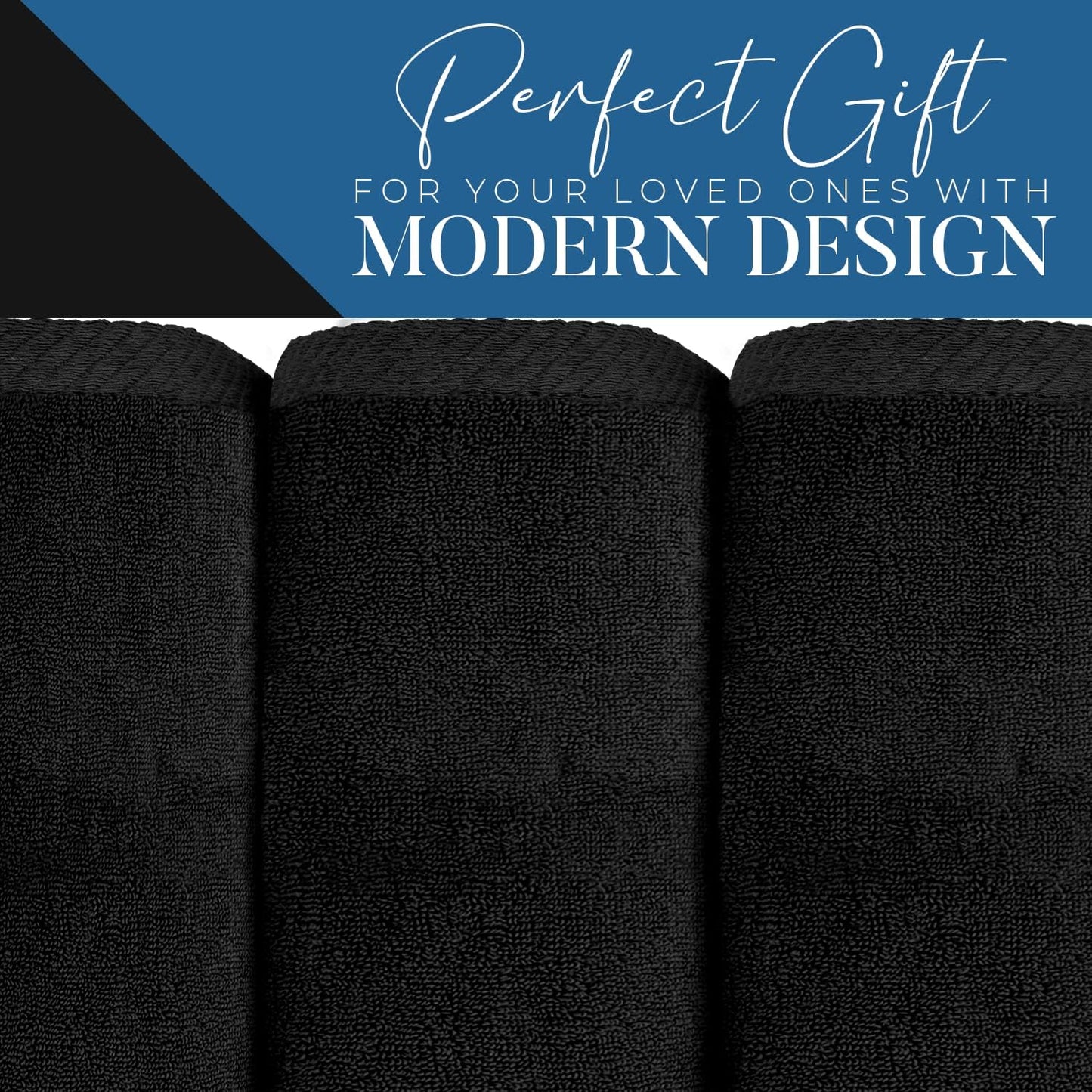 DAN RIVER Pack of 1 Bath Sheet 40x80 Inches, Oversized Black Bath Towels, Fluffy and Thick Extra Large Bath Sheets