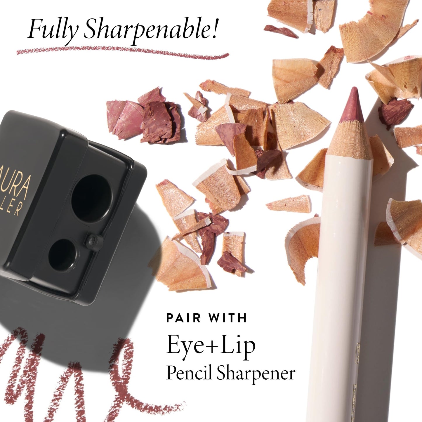 LAURA GELLER NEW YORK Marble Lips Multidimensional Liner, Nouveau Neutral - Marbleized Smooth Glide Sharpenable Lip Liner for Fu