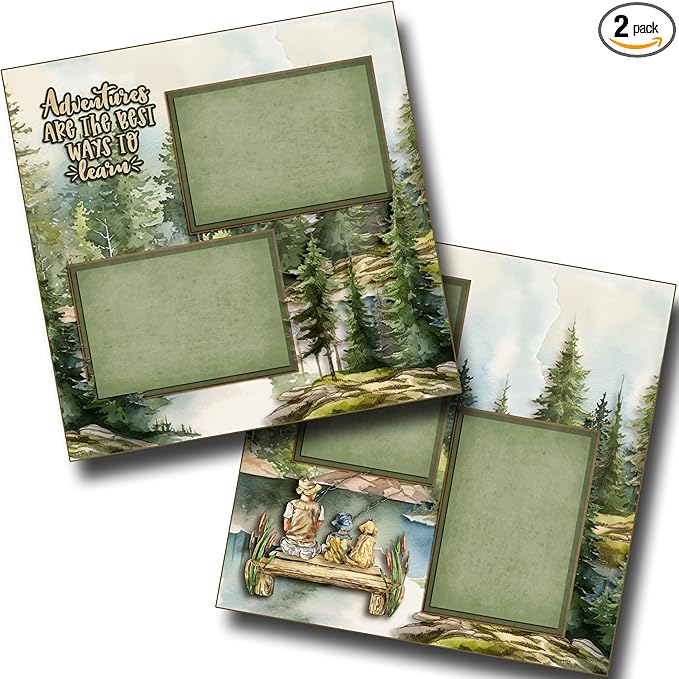 Adventures Fishing - Premade Scrapbook Pages - EZ Layout 25-558