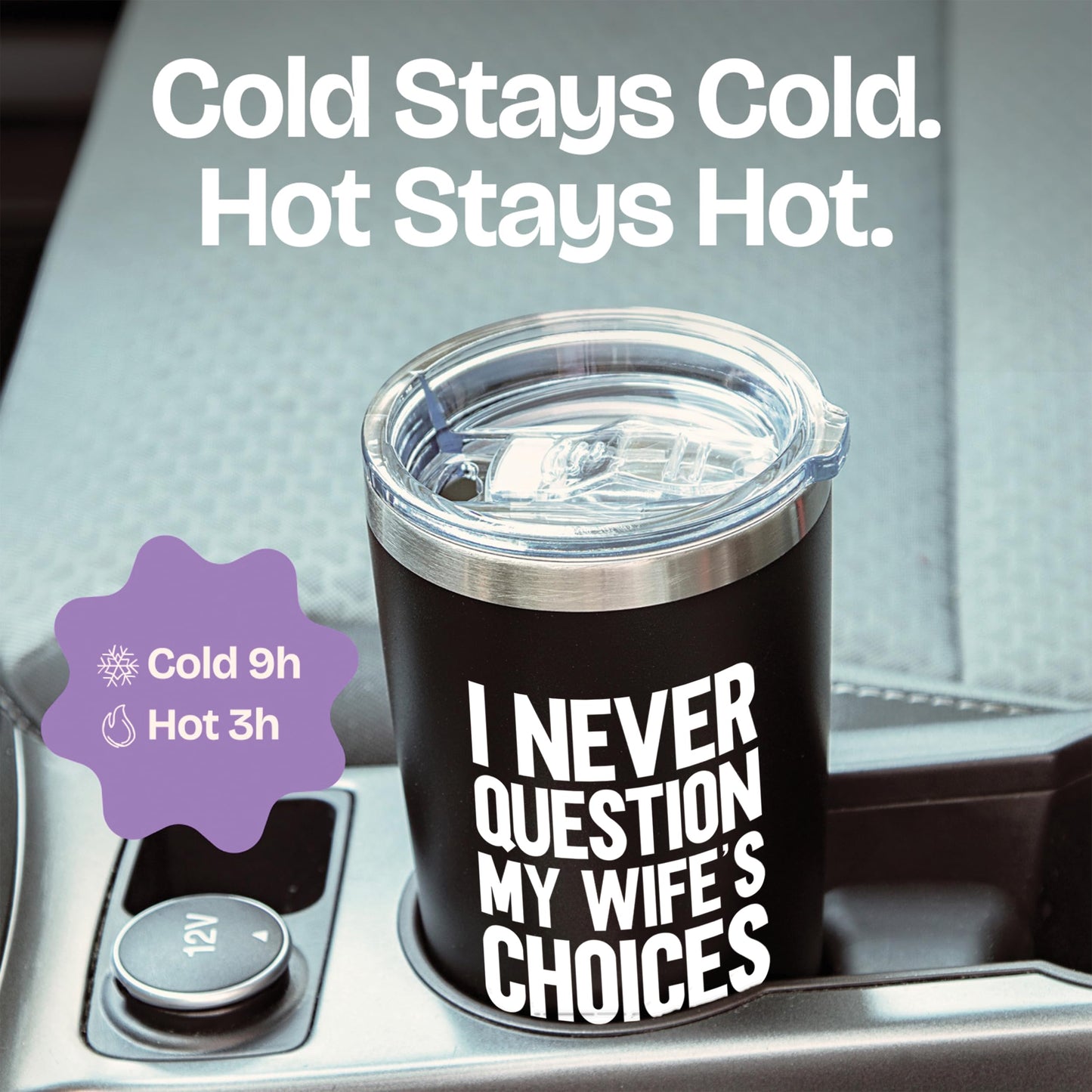 KLUBI Husband Gifts for Fathers Day Coffee Mugs from Wife - I Never Question My Wife's Choices Because 20oz Dad Coffee Mug Best Husband Ever Gifts Mens Anniversary Birthday Gift from Spouse Hubby Cup