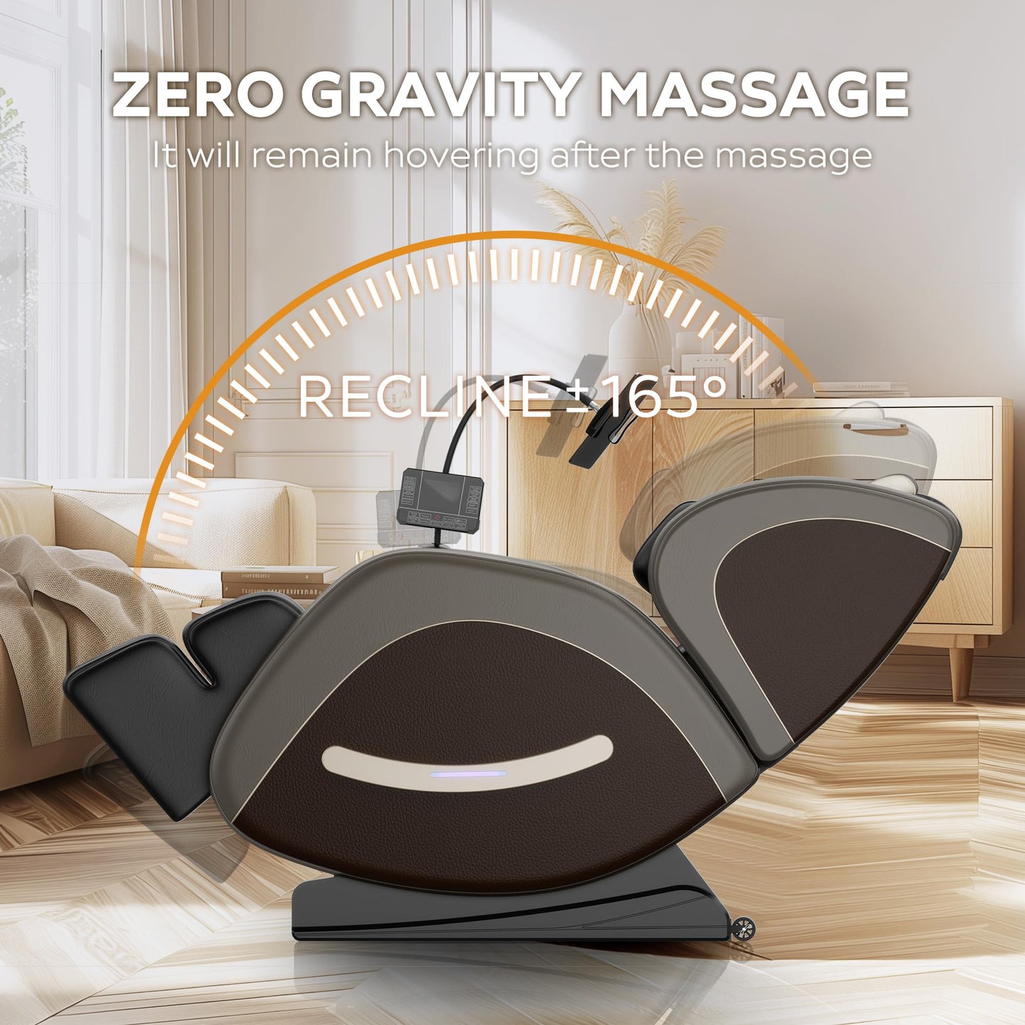 Massage Chair Full Body, Zero Gravity Massage Chair w/ Heat & Foot Roller, Airbags for Shoulders Arms Calves, 6 Massage Rollers,