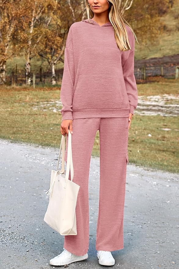 PRETTYGARDEN 2 Piece Sets for Women Fall 2026 Sweatsuits Outfits Lounge Matching Hoodie Set Travel Track Suits Winter Clothes