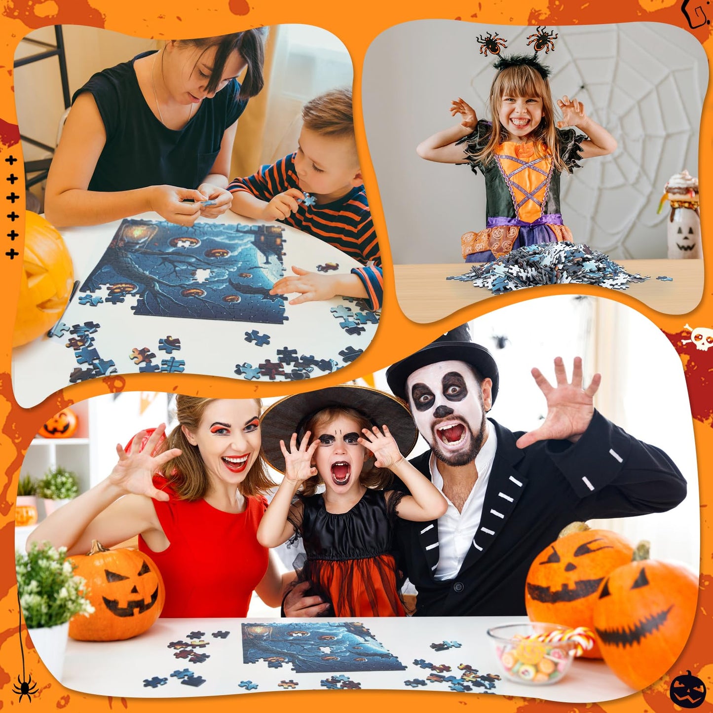 Halloween Nightmare 1000-Piece Jigsaw Puzzle for Adults|Creative Play & Holiday Party Gifts |28 x 20 Inches|Horror Haunted House Pumpkin, Skeleton, Ghost, Grave Theme Puzzles (Halloween -1, 1000)