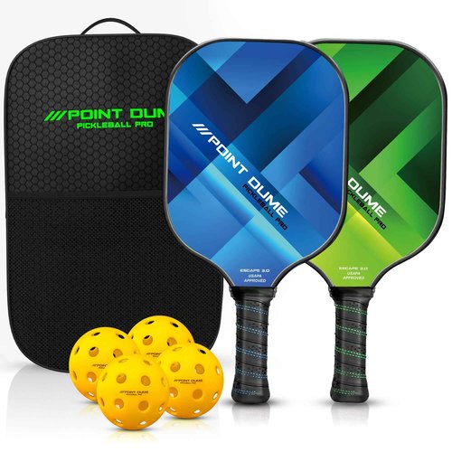 Point Dume Pickleball Paddles Set of 2 Pickle Ball Paddles Carbon Fiber Pickleball Paddles Cute Pickleball Paddle Set Premium Graphite Carbon Toray 700 4 Pickleball Balls Carry Case USAPA Approved