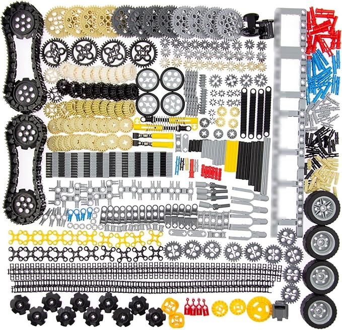 SEEMEY 844Pcs Pins-Gears-Axles Set Compatible with mainbrands-Technical-Parts, Latest differentials Chain Link Connector J...