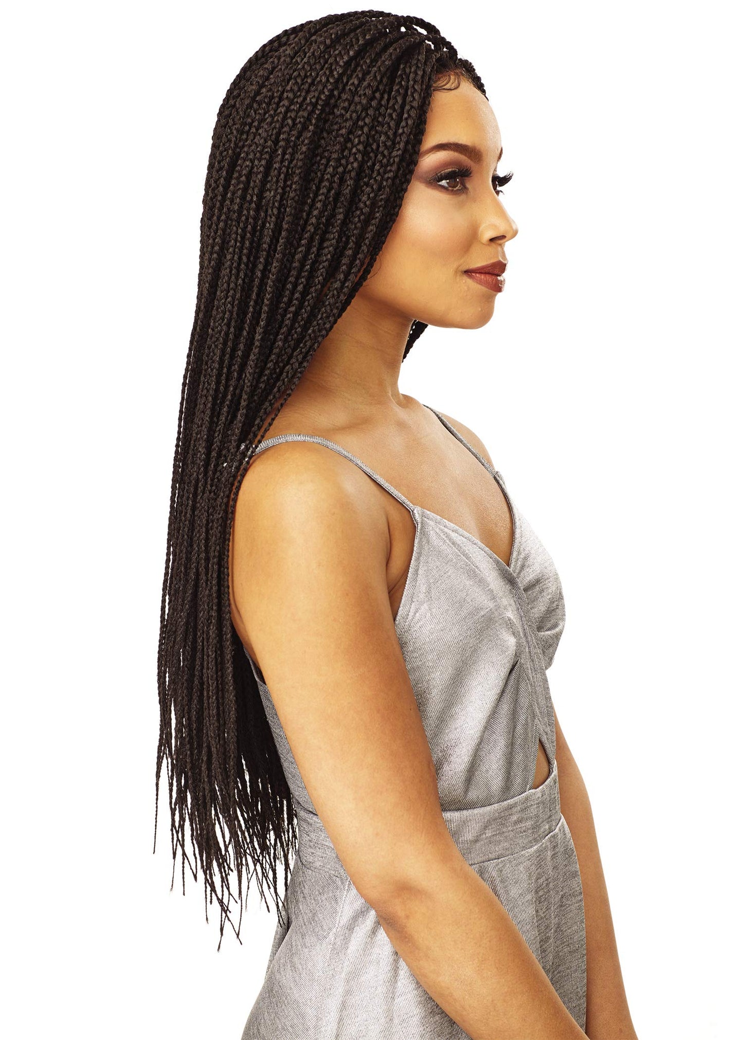 Sensationnel Cloud9 Swiss 4X4 Lace Parting Wig Small Size - BOX BRAID SMALL (1 [Jet Black])