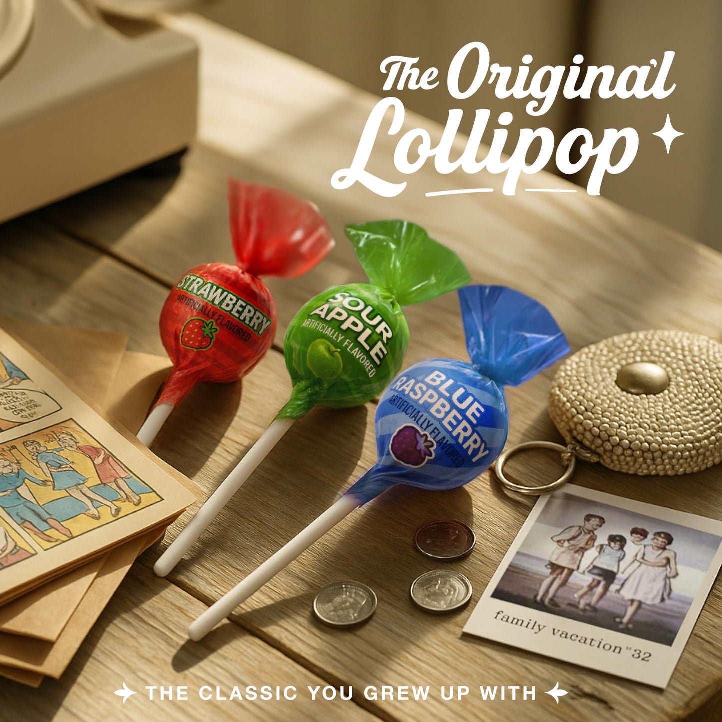 Original Lollipops Mix – 65 Count Bulk Candy Pack – Assorted Fruity Flavors, Individually Wrapped – Perfect for Parties, Birthdays, Parades & Kids Events