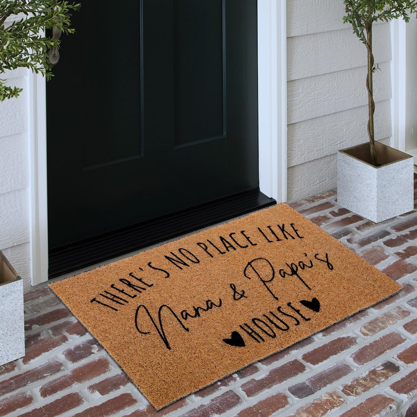Tinideya Grandparents Day Gifts Nana Papa Welcome Doormat for Grandma Grandparents, Gigi Mimi Gifts from Grandkids Granddaughter, Birthday for Front Porch Decor(Nana Papa,29 x 17 Inch)
