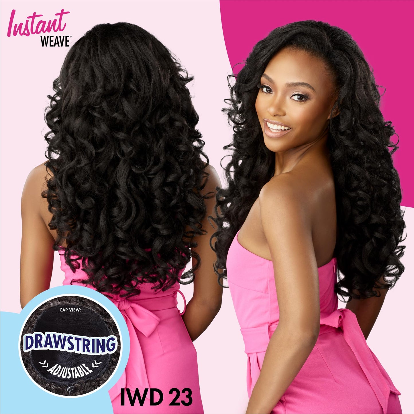 Sensationnel Instant Weave Half Wig - 23 Synthetic Blendwig Adjustable Drawstring for Seamless Hair Blending (TH2/30)