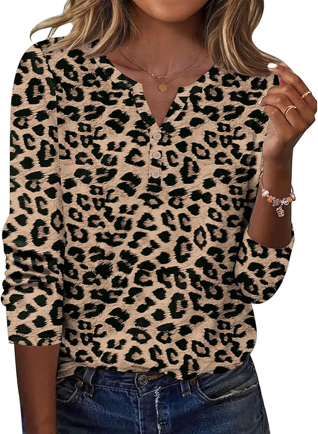 Zeagoo Long Sleeve Shirts for Women Casual V Neck Fall Tops Dressy Summer Work Blouses Clothes