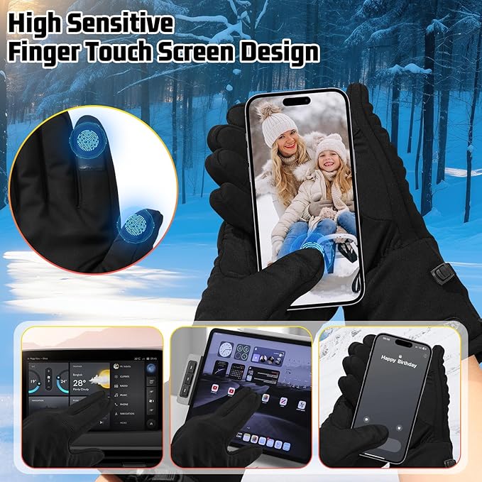 Hand Warmers Rechargeable, Electric Heated Gloves with Rechargeable Batteries 3 Levels 7.6V Fast Heating Handwarmer Pouch for Women Men Kids Winter Hiking Camping Hunting Skiing Outdoor Sports Working