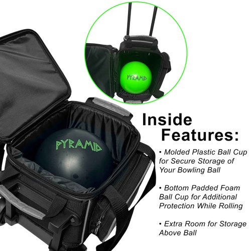 Pyramid Path Pro Deluxe Single Roller Bowling Bag (Black/Purple)