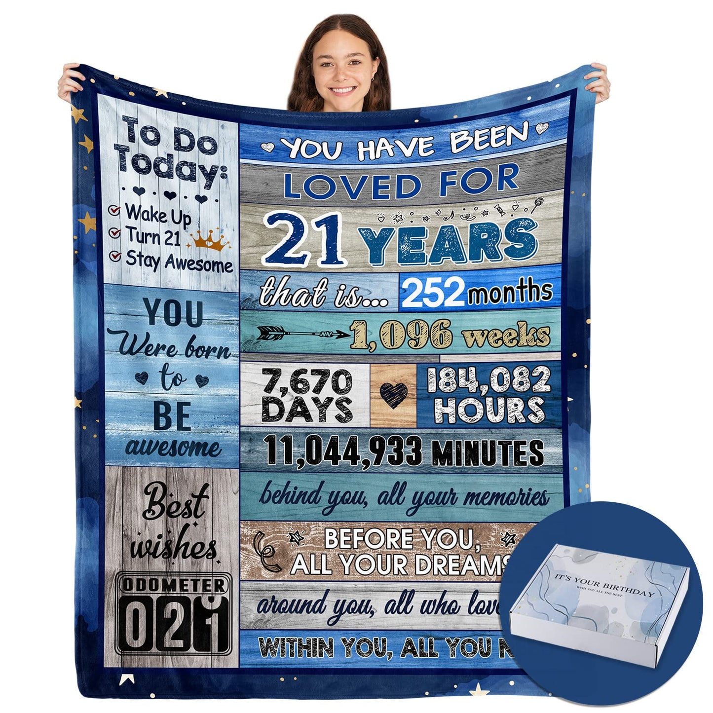 Budalagong 21st Birthday Gift with Gift Box, 21st Birthday Gifts for Him, 21 Year Old Birthday Gifts for Men Turning 21