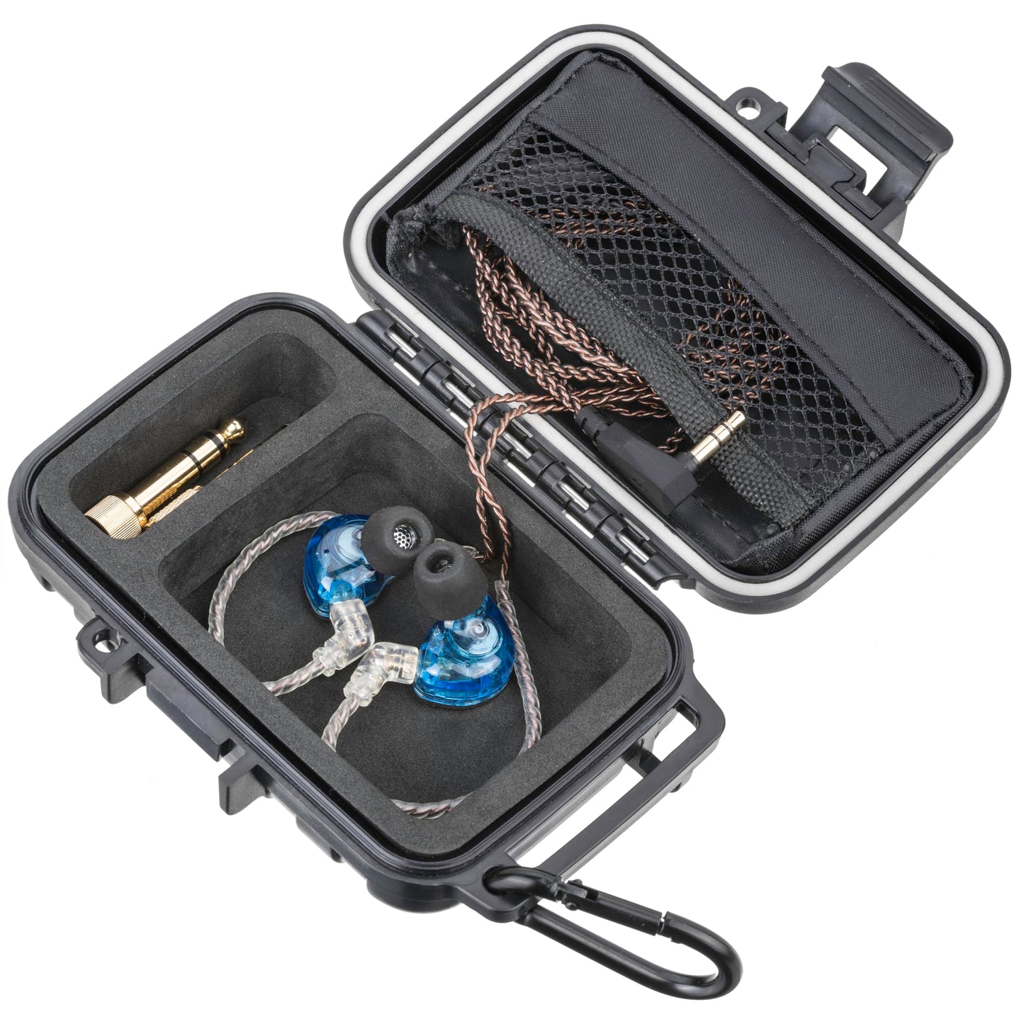 GIGCASE® in-Ear Monitor Hard Case (Small) – Compatible with KZ ZS10/ZS10 Pro/ZSN/ZST/ZEX/AS10/AS16/ZSN Pro X, YINYOO, CCZ Melody – IEM, in-Ears, Headphones, Earphones, Earbuds Storage Case -Like New