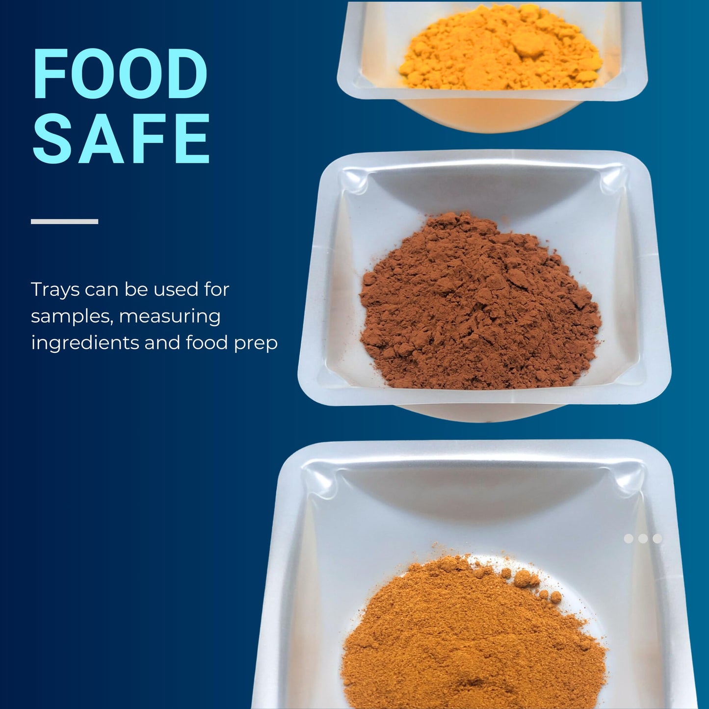 Weigh Boats Medium (100ml, 125 Pack) Disposable Plastic Trays for Scale, Anti-Static Square Tray Weighing Dishes, Polystyrene Lab Dish for Powder Weight, Mixing Epoxy, Food Sample Container, Pour Boat