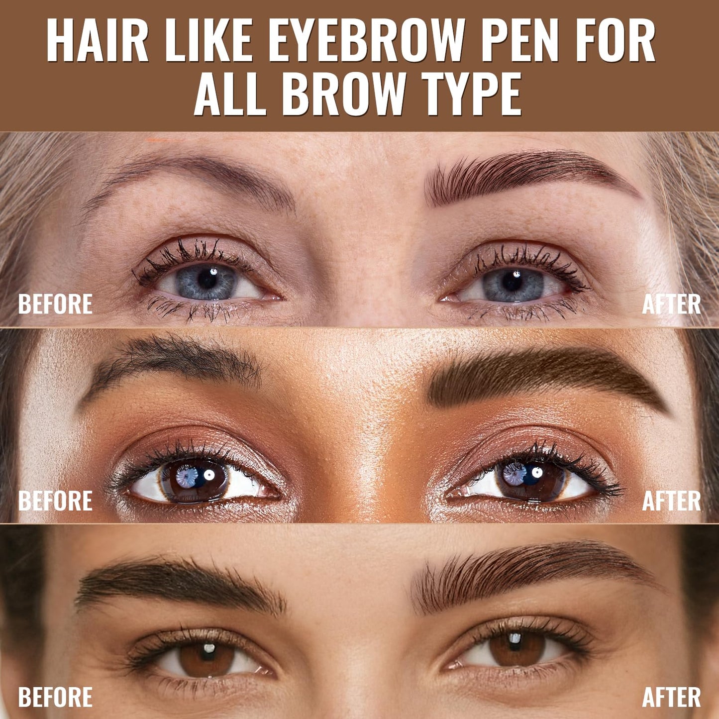 iMethod Eyebrow Pen - Eyebrow Pencil,2-in-1 Eyeliner Dual-Ended Microblading Eyebrow Pencil Long Lasting Waterproof Hair-Like Br