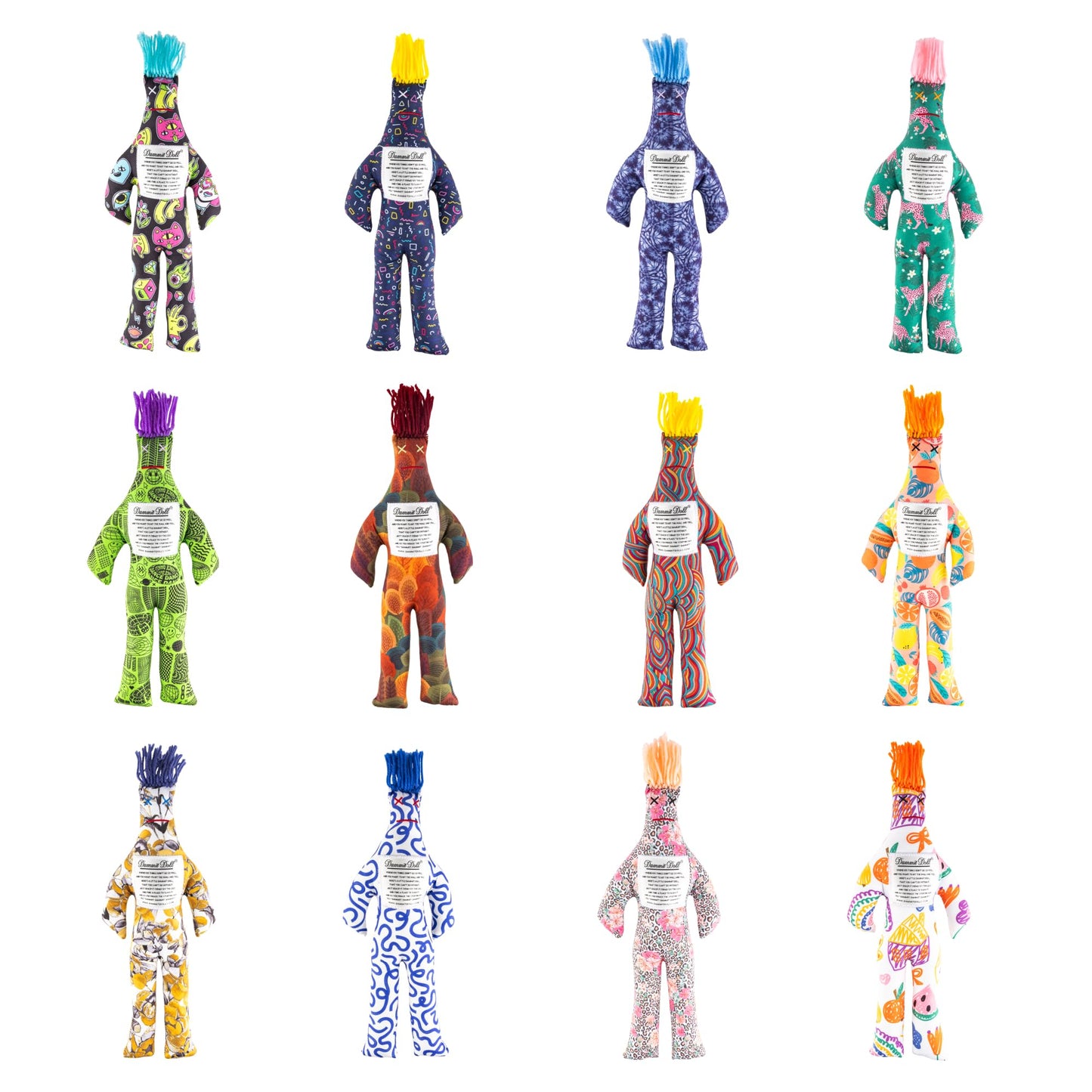 Dammit Doll - Classic Random Color, Stress Relief - Gag Gift - 1 Doll