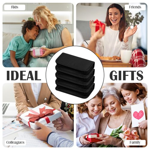 Coume 48 Set Christmas Men Gift Bulk Nail Care Kit Stainless Steel 8 in 1 Manicure and Pedicure Set with Travel Case Baby Shower Prizes for Employee Appreciation Teacher Staff Coworkers(Black Series)