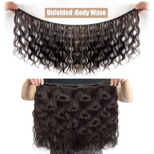 Lynch 15A Body Wave Bundles Human Hair, 24 Inch Real 100% Unprocessed Raw Cambodian Hair 1 Bundle, Plush Thick Cambodian Virgin Hair 105 Gram Per Bundle Natural Black For Woman