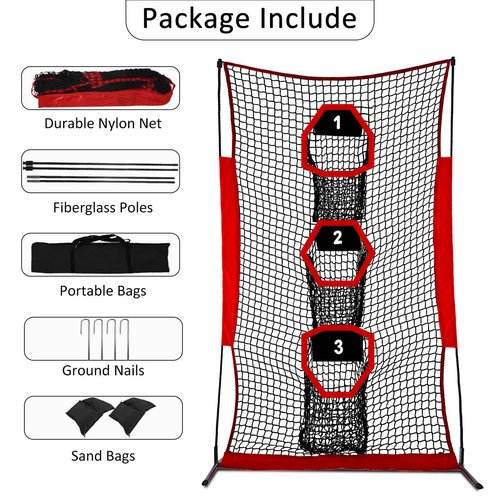 Doublehorse Football Throwing Net - 5x7FT Portable Rugby Quarterback Target Toss Kicking Practice Training Game for Outdoor Indoor Backyard Sports Field Teens Adults Practice Gifts