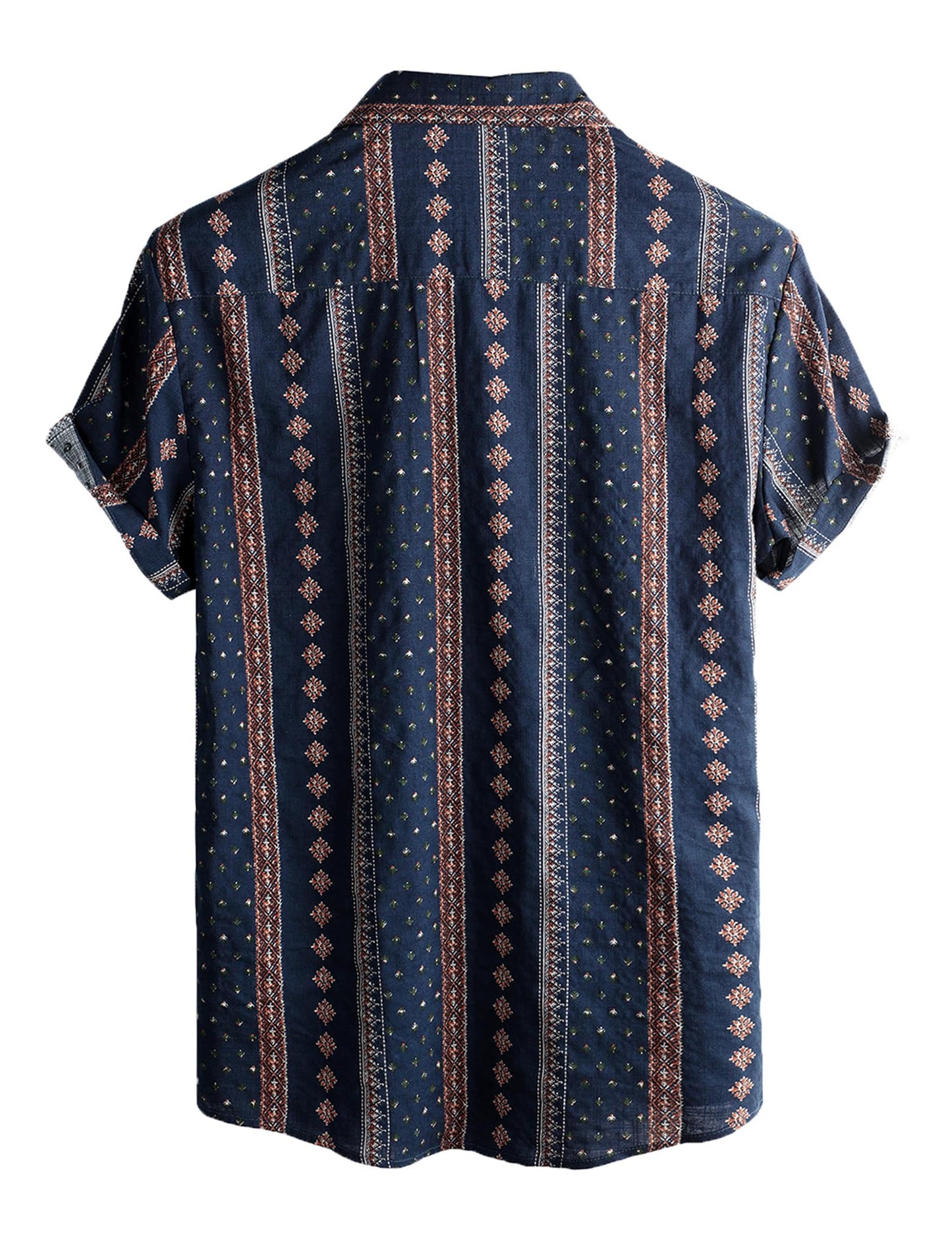 VATPAVE Mens Casual Hawaiian Floral Shirts Short Sleeve Button Down Tropical Shirts Beach Summer Shirts X-Large Navy Blue