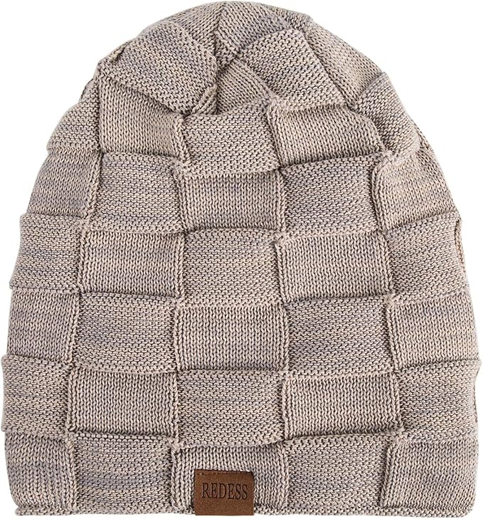 REDESS Beanie Hat for Men and Women Winter Warm Hats Knit Slouchy Thick Skull Cap