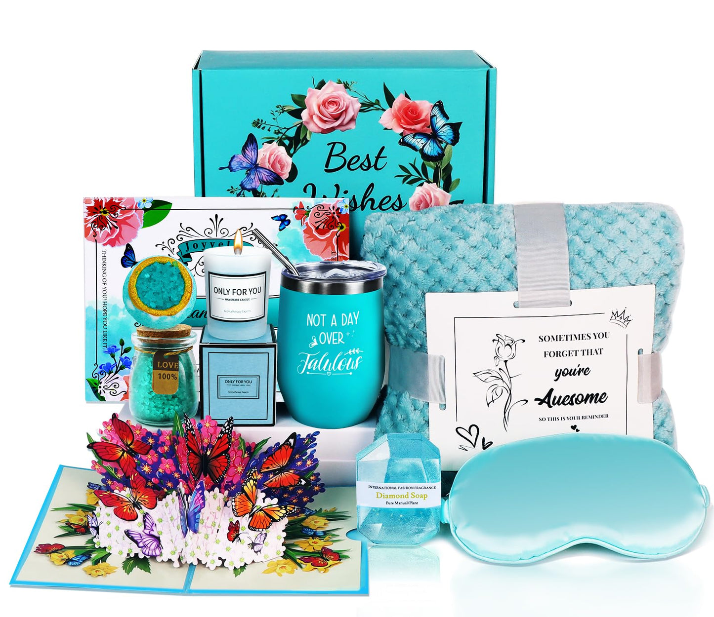 Self Care Gifts for Women, Get Well Soon Gift Baskets, Thinking of You Gifts Relaxing Spa Self Care Gift, Birthday Gifts for Women Mom Wife Her Friend Sister Grandma